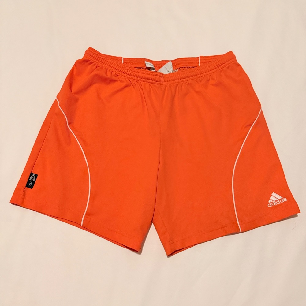 Adidas Athletic Shorts Mens Medium Orange 2009 Clima365 Soccer Training Gym